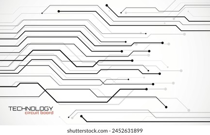 Abstract background with circuit board, technology design. High tech connection system