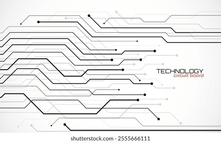 Abstract background with circuit board, technology design. High tech connection system