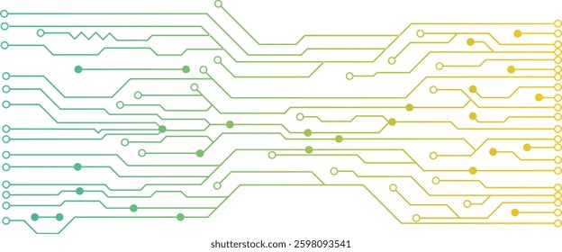 Abstract background with circuit board, technology design. High tech connection system