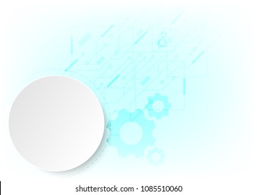 Abstract background circuit and communication concept for technology Vector illustration.