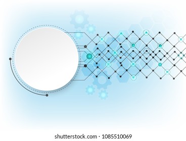 Abstract background circuit and communication concept for technology Vector illustration.