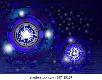 Abstract background circuit connection concept dot element, Hi-tech digital  and engineering telecoms technology, vector illustration.