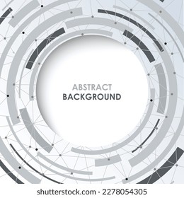 Abstract background with circuit design board and circle pointer vector