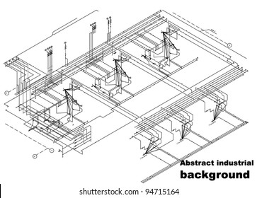 Abstract background with the circuit of pipes