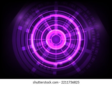 Abstract background. Circuit, ring, hardware security technology vector design.