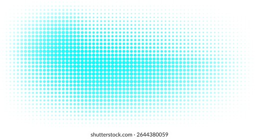 Abstract Background With Circular Halftone Pattern in Vibrant Blue Gradient