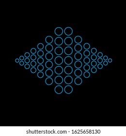 Abstract background. The circular model is neatly arranged