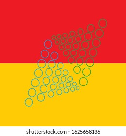 Abstract background. The circular model is neatly arranged