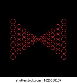 Abstract background. The circular model is neatly arranged
