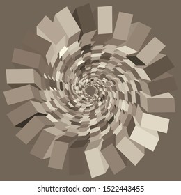 Abstract background. circular Noise structure with cubes. Vector image
