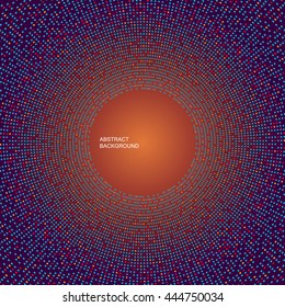 Abstract background with a circular pattern of dots