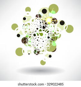 Abstract background of a circular symmetrical design with space for text