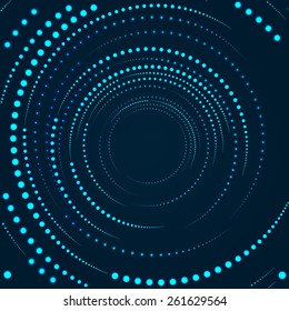 Abstract background. Circular Vector Halftone Dots Background.  Disco lights. Vector illustration.