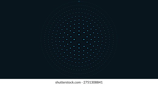 Abstract background. Circular Vector Halftone Dots Background.  Disco lights. Vector illustration.