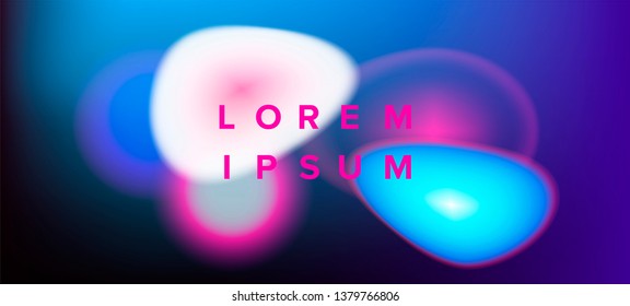 Abstract background cith vibrant round blurs. Technological modern futuristic background.