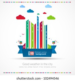 Abstract background. City theme. Vector