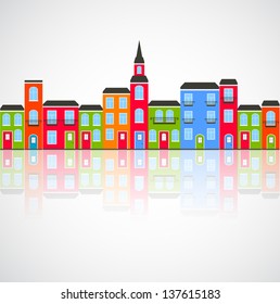 Abstract background. City theme. Vector