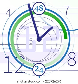 abstract background with clock