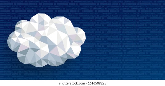 Abstract background with abstract cloud and data on the blue background. Eps 10 vector file.