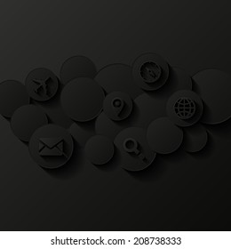 Abstract background. Cloud storage concept. Vector illustration. 