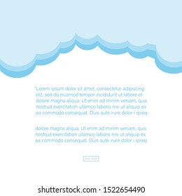 Abstract background clouds layers vector and illustration flat design for web or template.