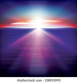 abstract background with clouds and sea sunrise