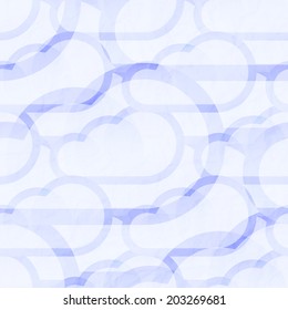 abstract background with clouds seamless pattern over paper texture