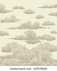 abstract background of clouds in the sky in vintage style