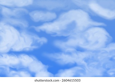 Abstract background of cloudy blue sky in summer