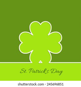 Abstract background with clover quatrefoil. Good luck and fortune. St. Patrick's Day. Outline.