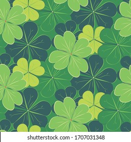 Abstract background with clover or shamrock leaves design for St. Patrick's day.