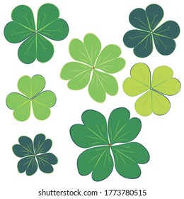 Abstract background with clover or shamrock leaves design for St. Patrick's day.