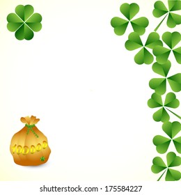 Abstract background with clover, vector 