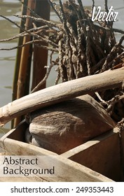 abstract background coconut and stick