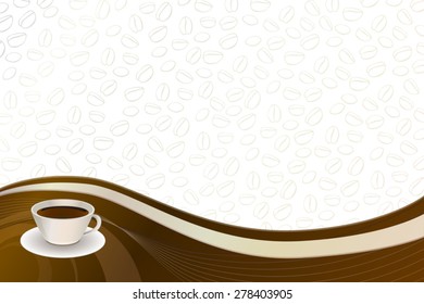Abstract background coffee brown beige cup vector