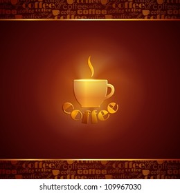 abstract background with coffee cup