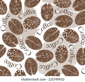 Abstract background with coffee grains
