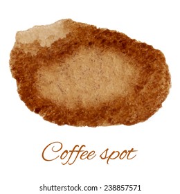 Abstract background with coffee spot. Vector illustration 