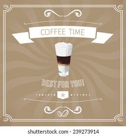 abstract background coffee time with cup of coffee