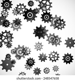 abstract background: cogwheel