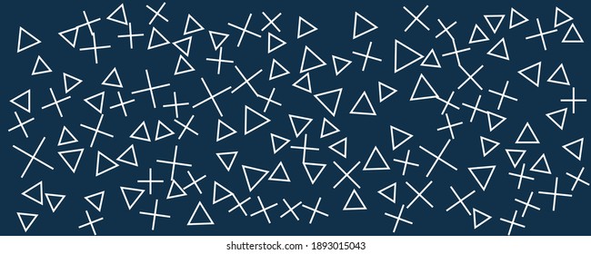 Abstract background collection of memphis vector patterns. Fashion design 80-90s. Background pattern geometric shapes abstract dark blue color