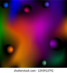 Abstract background. Color 3d balls on a colorful background.