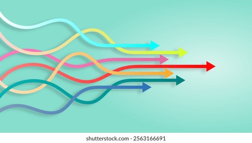 abstract background with color arrows