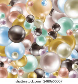 Abstract background with color balls. Vector illustration.