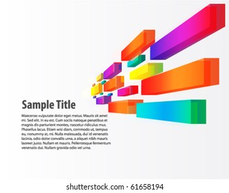 Abstract background with color box