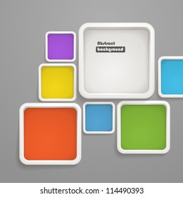 Abstract background of color boxes. Template for a text