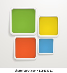 Abstract background of color boxes. Template for a text