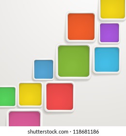 Set different color boxes Royalty Free Vector Image