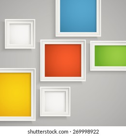 Fondo abstracto de los cuadros de color. Plantilla para un texto
