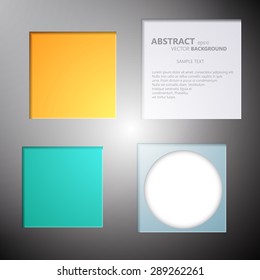 Abstract background of color boxes. Template for a text